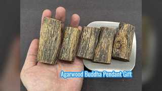 Agarwood Buddha Pendant 18K Gold Gift